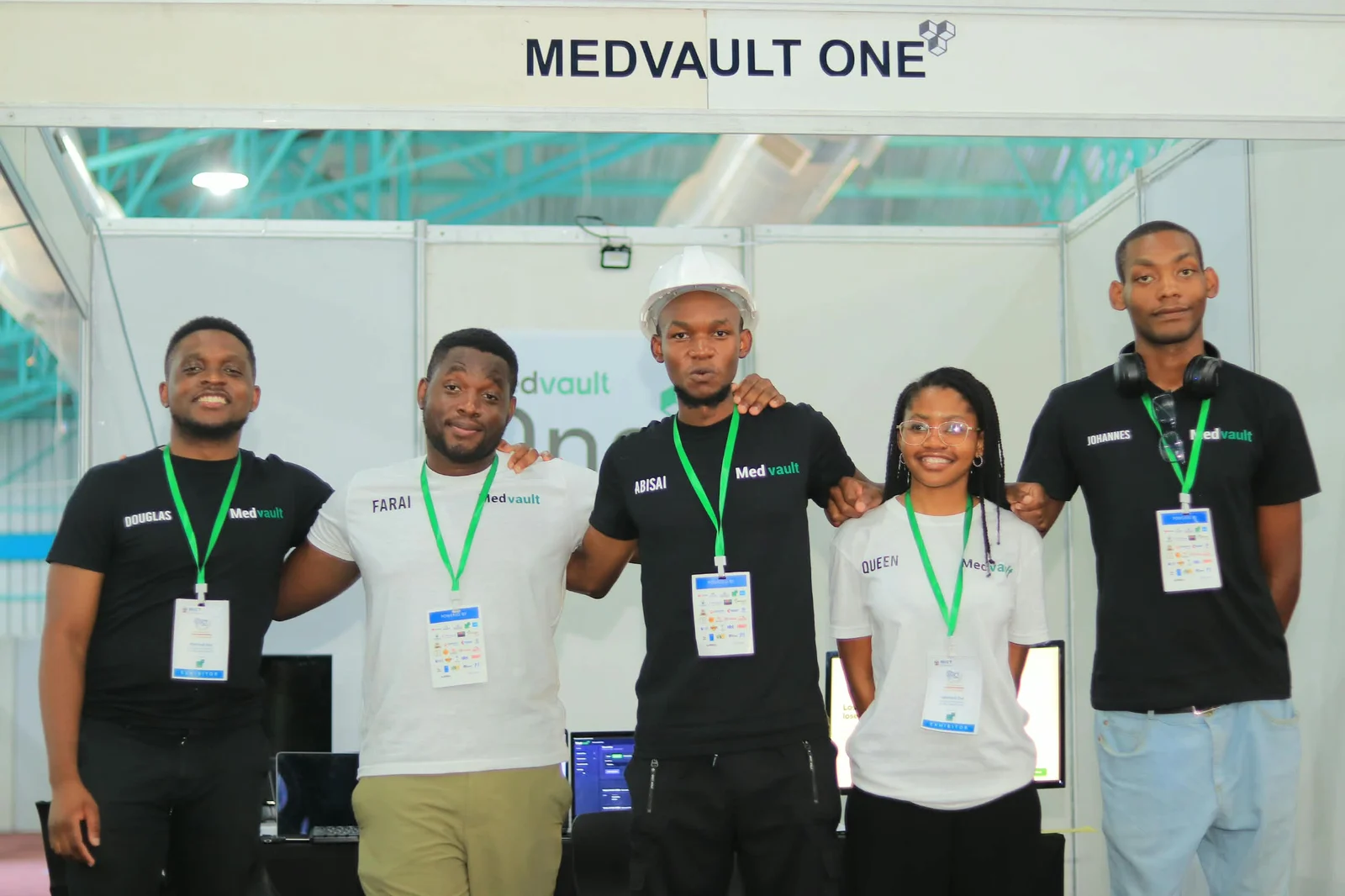 The MedVault One team at the booth
